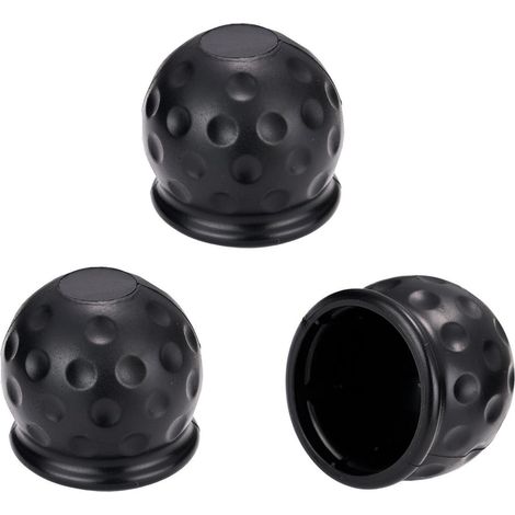 Lot de 3 caches de boule d'attelage universels 50mm noirs (1/5)