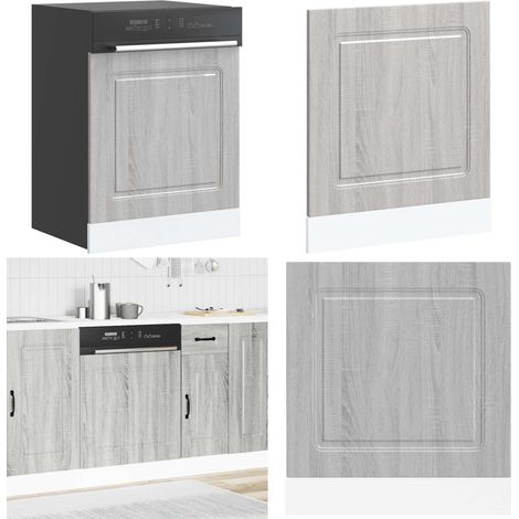 Panel para lavavajillas Kalmar gris sonoma 60x1,5x67 cm - Madera de ingeniería - Protección para lavavajillas