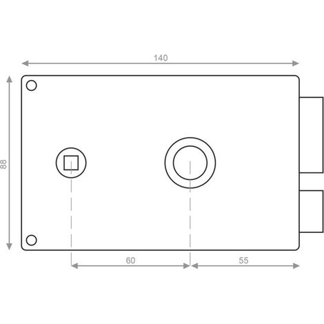 Serrure monopoint KESO 8000 horizontale fouillot cylindre de 45 mm gauche HERACLES 120400 56 2AFB