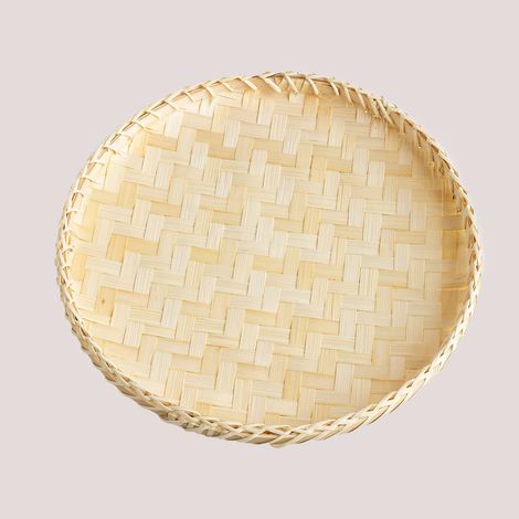 Vassoio decorativo rotondo Ø30 cm in bambù Raimis SKLUM (1/5)