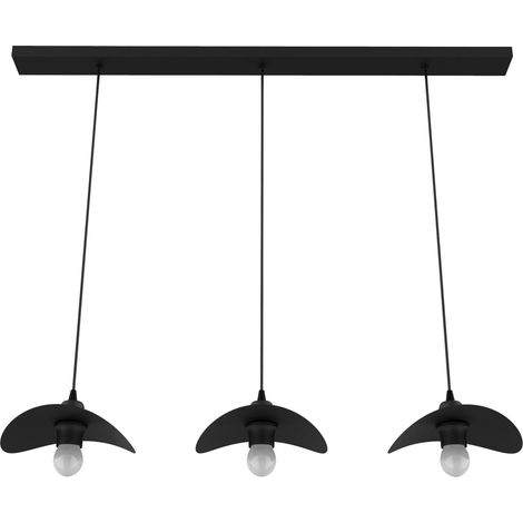 PIUMA LAMPARA DE TECHO LINEAL 3 LUCES MONOCOLOR BRILLO (1/2)