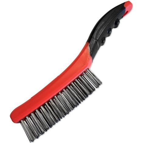 Brosse A Main - Acier Inoxydable - 260 X 30 X 50 Mm - Pour Dérouillage Nettoyage Soudure Peinture - Lot De 2 (1/3)
