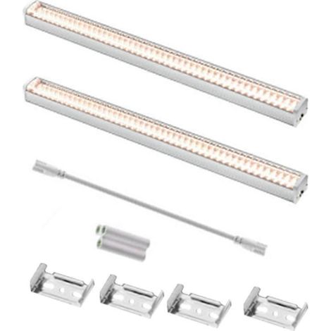 Lot de 2 lampes de croissance LED 25 W pour plantes d'intérieur, idéales pour le semis et la germination des graines (prise européenne) - FFY (1/4)