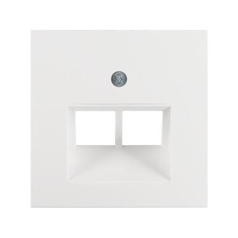 Berker 14098989 Zentralstück für UAE Steckdose 2fach S.1/B.3/B.7 polarweiß, glänzend (1/5)