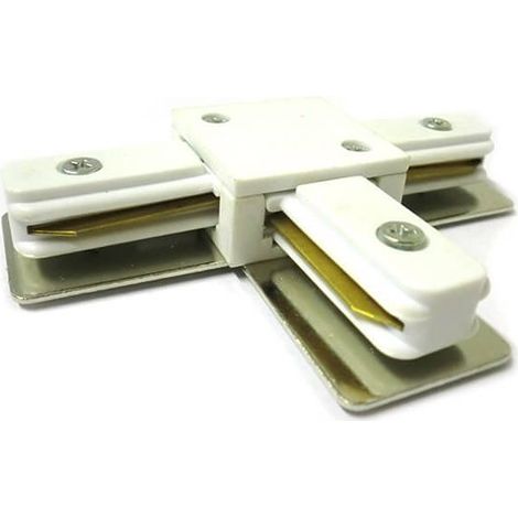 Giunto a T Connettori Per Binario Dei Faretti Led A Binario Modello T Colore Bianco Per Monofase