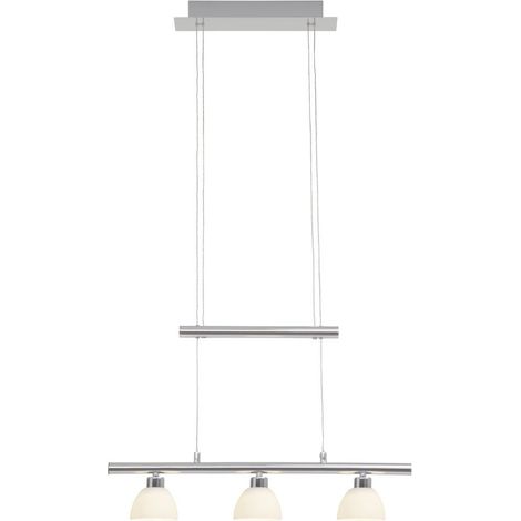 BRILLIANT lampe Tonja LED suspension 3 lumières chrome / blanc 3x 5W LED intégré (COB), (285lm, 3000K) Échelle A ++ à E Hauteur réglable par contrepoids (1/3)