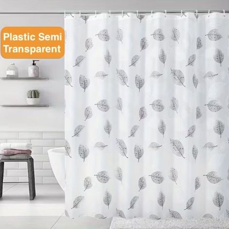 Rideau de Douche 150x180cm – Imperméable Motif Feuilles Noël Salle de Bain (1/3)