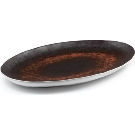 Estia vassoio ovale ruggine 30x26cm porcellana
