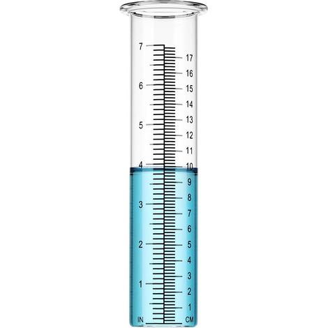 Jauge de pluie de montage de pluviomètre de capacité de 7 pouces (environ 17,8 cm) pour la maison extérieure de jardin de patio