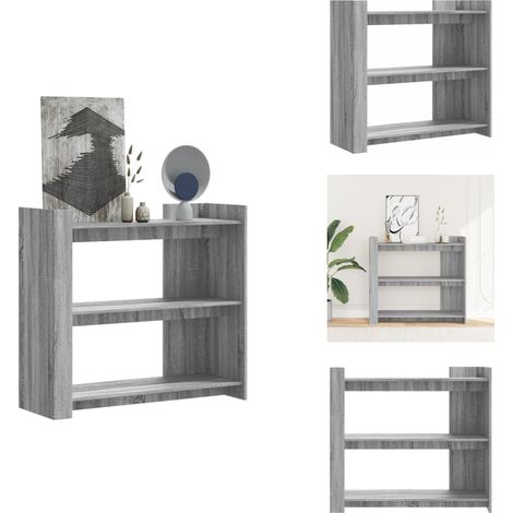 The Living Store Konsolentisch Grau Sonoma 100x35x90 cm Holzwerkstoff - Holzwerkstoff (1/5)