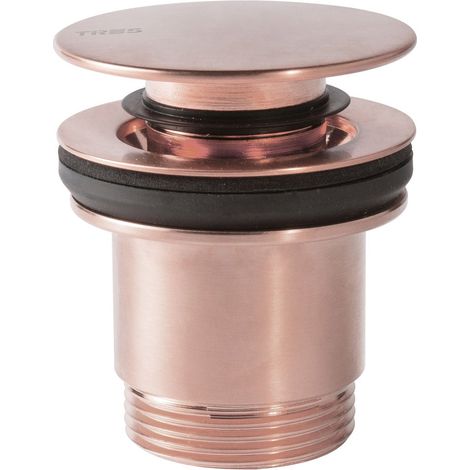 TRES 24284001OPM Válvula De Desagüe Click-Clack Simple-Rapid Para Lavabo/Bidé Color Oro Rosa Mate - ref: 24284001OPM (1/2)