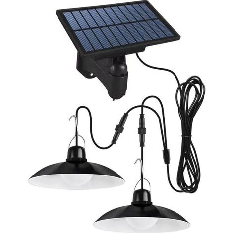Lampe solaire d'intérieur et d'extérieur, suspension solaire à LED, éclairage blanc, câble étanche IP65 (1/4)