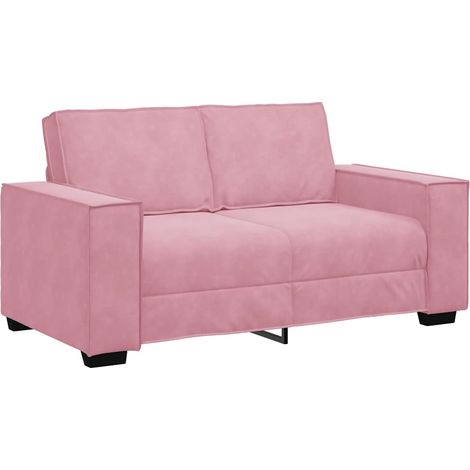vidaXL Sofá de 2 plazas terciopelo rosa 160x78x84 cm (1/2)