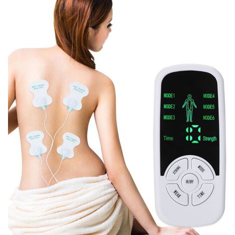 Appareil De Massage Tens - Impulsions Micro-Courant - 6 Modes - 15 Niveaux D Intensite - Pour Soulagement Douleurs Musculaires - 1 Unite (1/4)