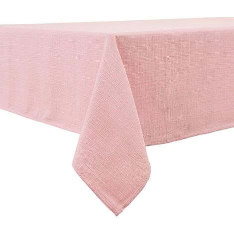 Nappe bébé rose 140x240 cm hydrofuge aspect lin rectangulaire