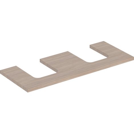 Plaque de lavabo Geberit ONE, découpe double, pour lavabo à poser (1/2)