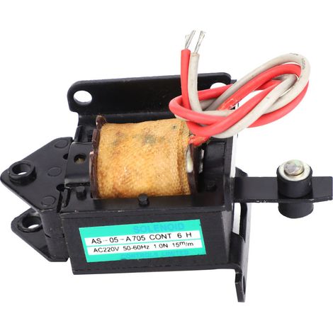 Électroaimant à solénoïde AS-05 A AC à poussée-traction 220 V CA 1 N Course de 15 mm (1/5)