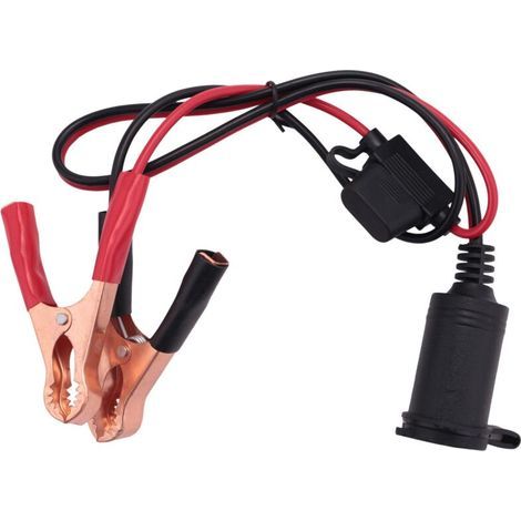 ALLIANDIS2FT 12V 24V Prise Allume-Cigare Adaptateur 15A Pinces Crocodile Batterie de Voiture Cordon Rallonge (1/4)