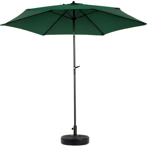 Parasol double face avec manivelle, Anti-UV et imperméable – Socle non inclus