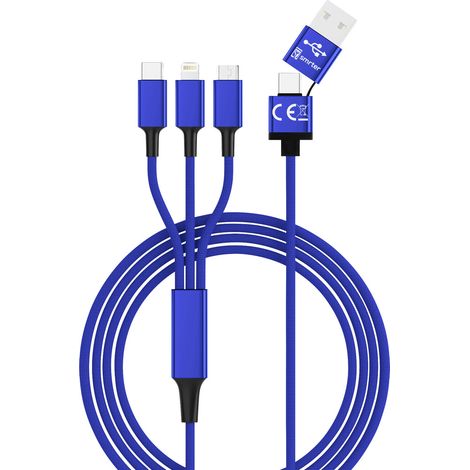 Smrter USB-Ladekabel  USB 2.0 USB-A Stecker, USB-C® Stecker, Apple Lightning Stecker, USB-Micro-B St