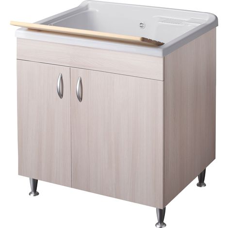 Lavatoio eco 75x60 colore olmo per lavanderia