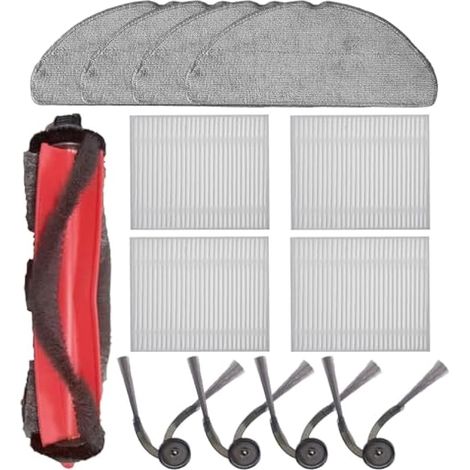 Pièces de rechange compatibles avec Roborock Q7 M5/ Q7 M5+/ Q7 L5/Q7 L5+, accessoires pour robot aspirateur, 1 brosse à rouleau, 4 filtres, 4 brosses latérales, 4 tampons de balai (1/5)