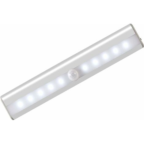 Lampe De Placard Avec Capteur De Mouvement - 10 Led - Alimentation Usb Sans Fil - Bande Magnétique Intégrée - Pour Placards Armoires Tiroirs - 1 Pièce (1/5)