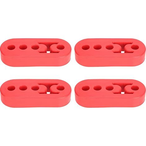 Support d'Échappement, 4 Pièces Support d'Échappement en Caoutchouc Remplacement Universel d'Installation de Bague avec 4 Trous de 12mm pour Suspention de Tuyau d'Échappement ou d’Autres Pièces (1/5)