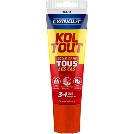 Colle de fixation et d'étanchéité - CYANOLIT - Blanc - Tube 125 ml - Polyvalente - Haute résistance et flexible (1/4)