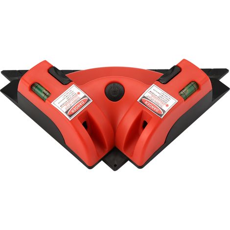 Niveau laser à ligne rouge 90 degrés, projection verticale horizontale en angle droit, outil d'alignement de niveau