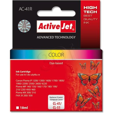 Activejet AC-41R - Tinta premium Canon CL-41/51 - Reemplazo (1/2)