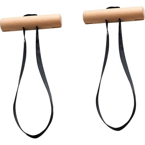 Paar Klimmzuggriffe aus Holz, Trainingsgriffe für Fitness, Krafttrainingsgriffe aus Holz, Griffe für Fitnessbänder, Klimmzuggriffe für Krafttrainingsstationen, Fitnessstudios und Zuhause (1/5)