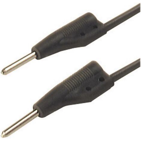 CORDON DE MESURE SKS HIRSCHMANN MVL 2/50 SW [MÂLE 2 MM - MÂLE 2 MM] 0.50 M NOIR 1 PC(S) 973595100 (1/3)