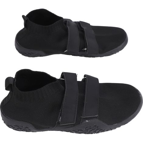 Chaussures minimalistes en nylon et caoutchouc avec absorption des chocs, idéales pour l'haltérophilie, la lutte et l'entraînement aux squats, noires, taille 43. (1/5)