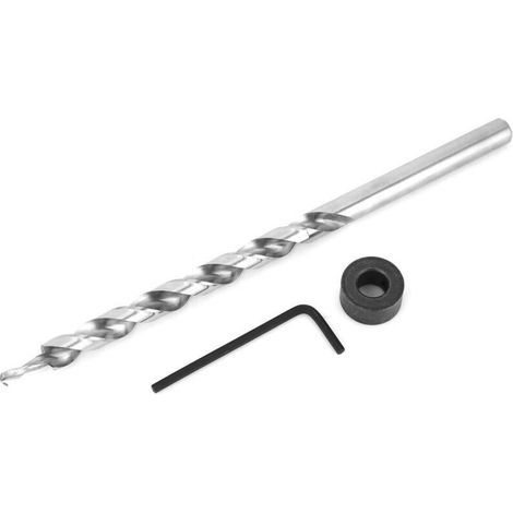 9-mm-Taschenlochbohrset mit Bohrschablone und Schraubenschlüssel, Spiralbohrer für Heimwerkerarbeiten in Holz, Metall und Kunststoff (1/5)