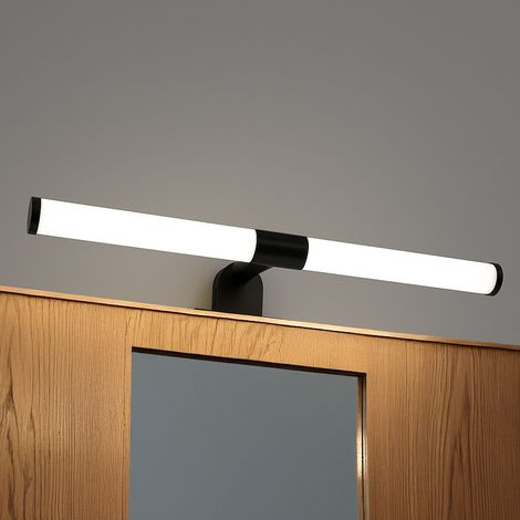 Applique miroir salle bain noire 40 cm LED 6W IP44 (1/5)