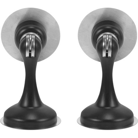 Butoir de Porte Magnétique en Acier Inoxydable 2pcs, Surface Lisse Antirouille, Fixation Murale et Sol, pour Chambre et Extérieur (1/5)