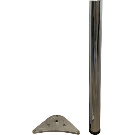 PIEDE PER TAVOLO ACCIAIO D 60XH710 MM CROMO- 4,0 pz