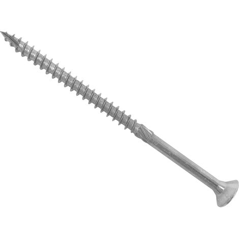 Vis extérieures Pozi 6,0 x 150 mm Boîte de 100 fixations résistantes à la corrosion pour les constructions en bois et les constructions extérieures lourdes.