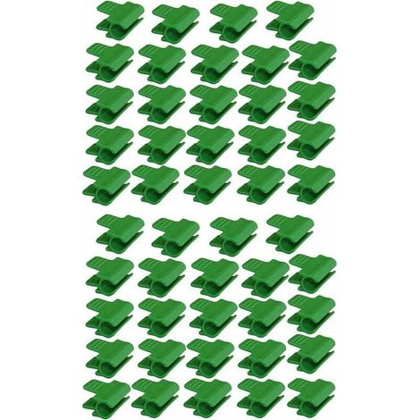 Lot de 48 pinces de fixation pour tuyau d'arrosage, accessoires de bâche de protection, diamètre 16 mm, colliers en PVC de serrage, couleur verte (1/3)