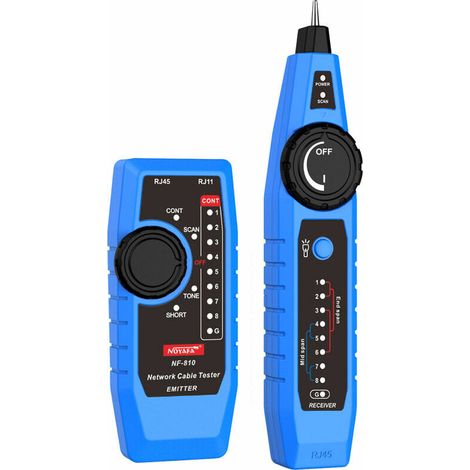 RHG NF-810 Kit de test de câble réseau pour câble LAN RJ11 RJ45 CAT5 CAT6 Trac de fil multifonction Wiremap PoE TEL