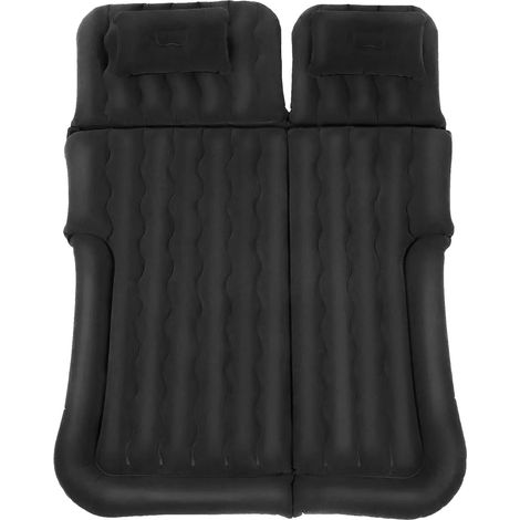 Matelas de voiture, gonflable avec coussins, lit d'air portable, noir (1/2)