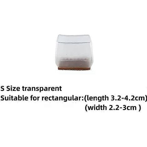 Protection transparente pour pieds de chaise, protection de sol, patin antidérapant en silicone, couvre-pieds de table et de meuble C (1/5)