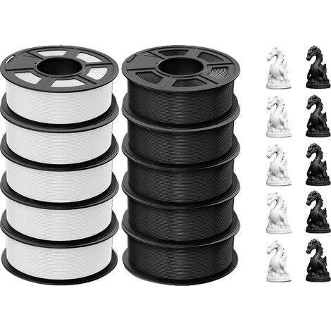 Filamento 3D, materiale PLA, eccellente adesione tra gli strati, PLA P 2.0 5BK 5WT (1/2)