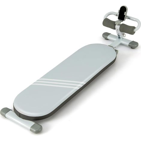 COSTWAY Banc de Musculation Multifonction avec 3 Angles et Longueur Réglable, Banc de Redressement Assis Pliable Charge 150KG, Plateforme d'Entraînement pour Abdominaux Taille Dos (Bleu) (1/5)