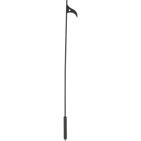 Tisonnier en acier de 101,6 cm (40 pouces) de long, amovible, pour foyer extérieur, feu de camp, poêle à bois et usage intérieur. (1/5)