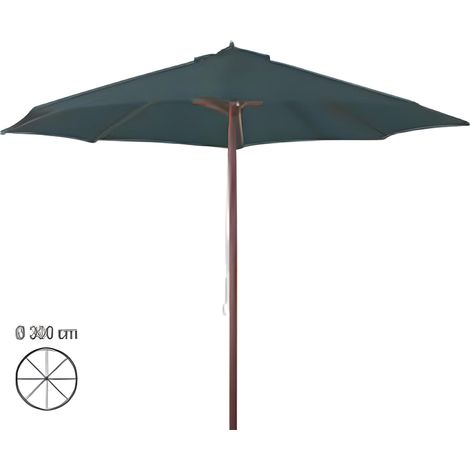 Parasol en bois diamètre 3 vert
