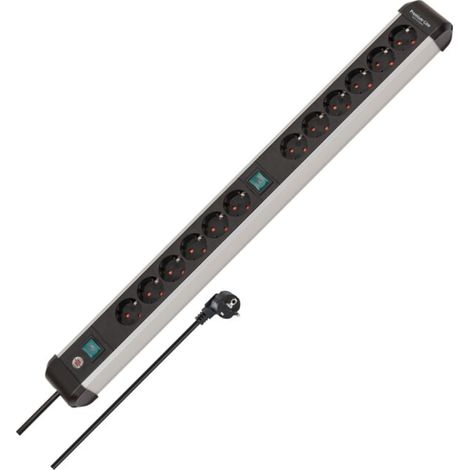 brennenstuhl Premium-ALU-Line multiprise 12 prises noir argent (1/5)