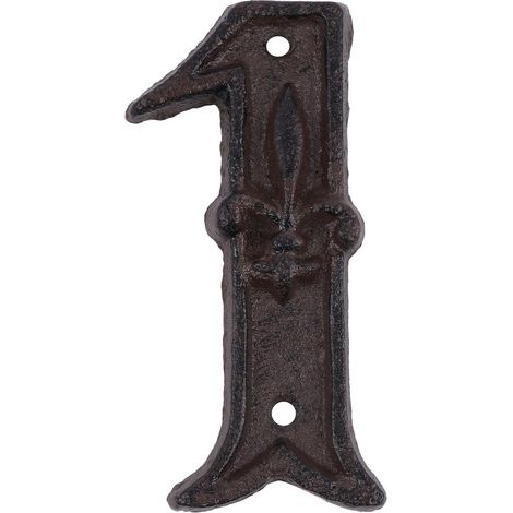 Numéro D’adresse de Porte Vintage en Fonte Métal Noir (1/5)