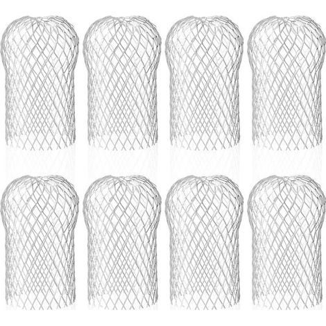 8x Filtres de Gouttière en Aluminium，Protections de gouttières en métal pour les avant-toits，8.8x14.5cm (1/5)